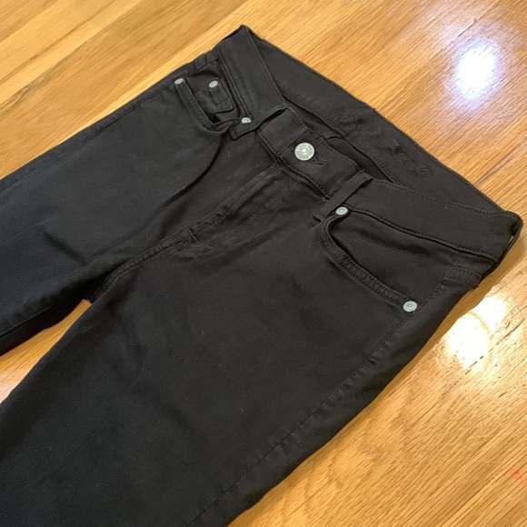 7 For All Mankind~Size 32 Black Denim Stretch Jeans ~ - Picture 5 of 12